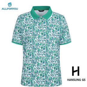 [[여성] ] printed short sleeve t-shirt-GREEN