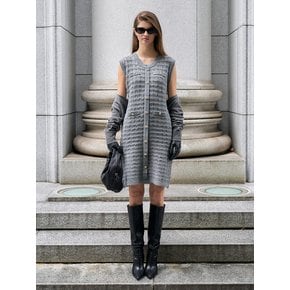 Tweed Round Knit Dress