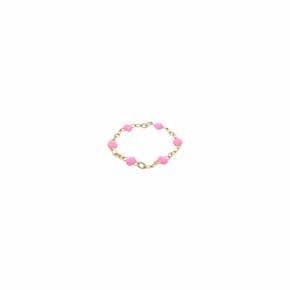 14K Vivid Dot Chain Ring_Pink