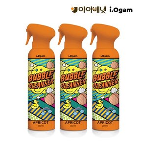 [아이오감] 버블클렌저 살구 250ml 3개 유아목욕촉감놀이