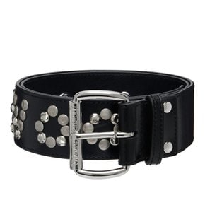 블랙 스터드 벨트 8201008LU-L002V- AW26-N402 BLACK