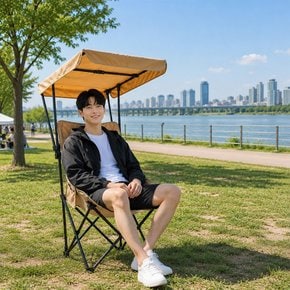 선캐노피 피크닉 캠핑 의자 차양 차박 낚시 자외선차단 그늘막 넓은 좌석 폴딩 체어