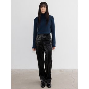 Enamel Straight Pants_Black