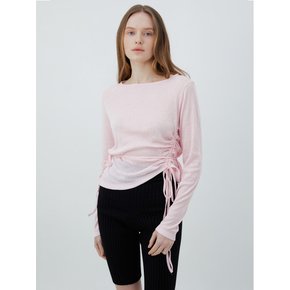 drawstring ballet long sleeve (pink)