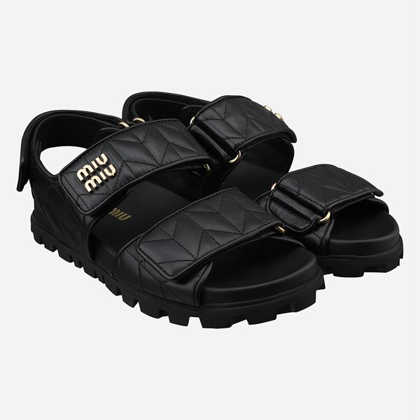 [시흥점] 6S 5X135E 88T F0002 마테라쎄 나파 레더 샌들 블랙