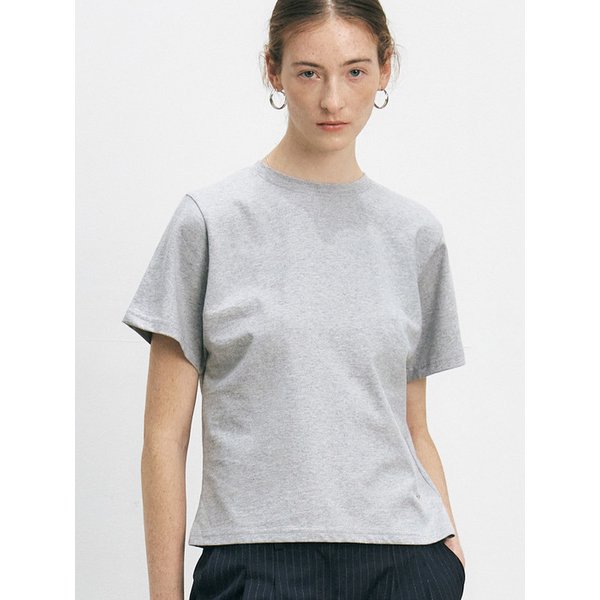 COTTON ROUND NECK T-SHIRT [GREY]