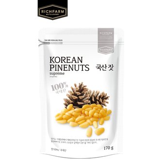 리치팜너트 국산 잣 170g