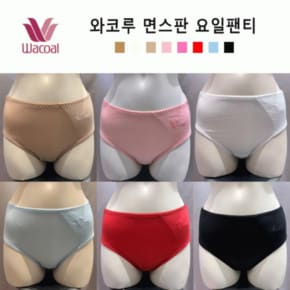 와코루(행사) 8매 세트 민감성 피부에도 편안한 면스판 요일팬티_K WPT3123 8EA_T