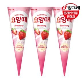 요맘때 콘 딸기 30개 /요거트아이스크림