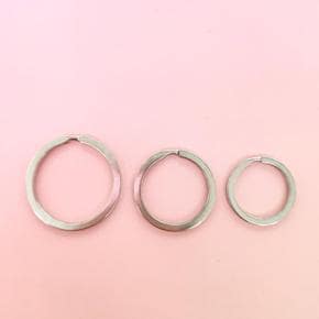 실버 납작원형열쇠고리 25mm 키링30mm 오링 35mm 3size (S16415256)