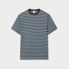 [Online Exclusive] 스트라이프 반팔티셔츠 (블루) (BBNPMOG205)