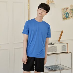싱글 스판 라운드 반팔 티셔츠 (남여공용)