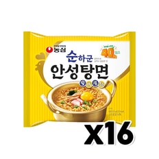 농심 순하군 안성탕면 봉지라면 125g x 16개