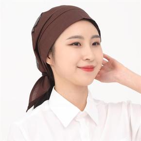 커피브라운망사두건 서빙모자 주방위생 식당 조리용두건