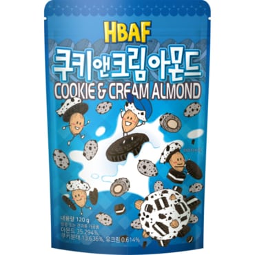신세계 가공 영남 쿠키앤 크림아몬드 120g