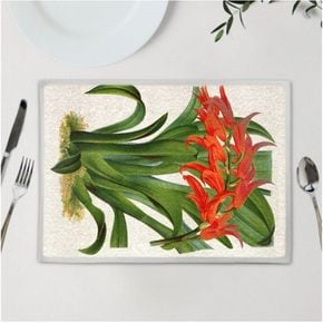꽃 식물 컵받침 테이블 매트 초소형 15x15/15x20 샤를 앙투안르메르 250Picture
