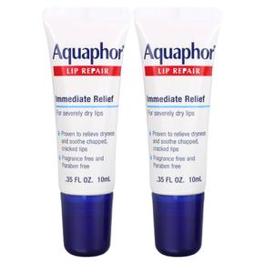 미국직구 Aquaphor 아쿠아퍼 립 리페어 이메디에이트 릴리프 립밤 튜브형 10ml 2개