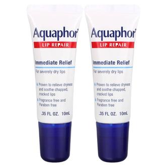  미국직구 Aquaphor 아쿠아퍼 립 리페어 이메디에이트 릴리프 립밤 튜브형 10ml 2개