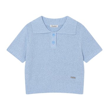 르샵블랑 카라 단추 크롭 테리 반팔니트(U1F22KPO020)