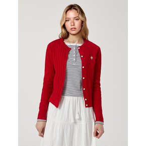 Steve High Gauge Cotton Cable Cardigan / WHCKG2325F