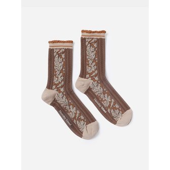 써스데이아일랜드 사이드 모티브 자카드 삭스_T258MSC235W