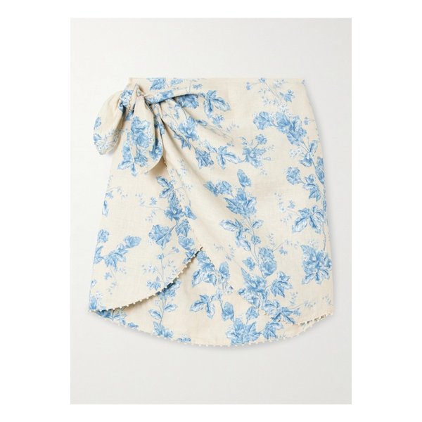 아구스티나 부겐빌리아 인조 진주 장식 플로럴 리넨 파레오 1647597352544758