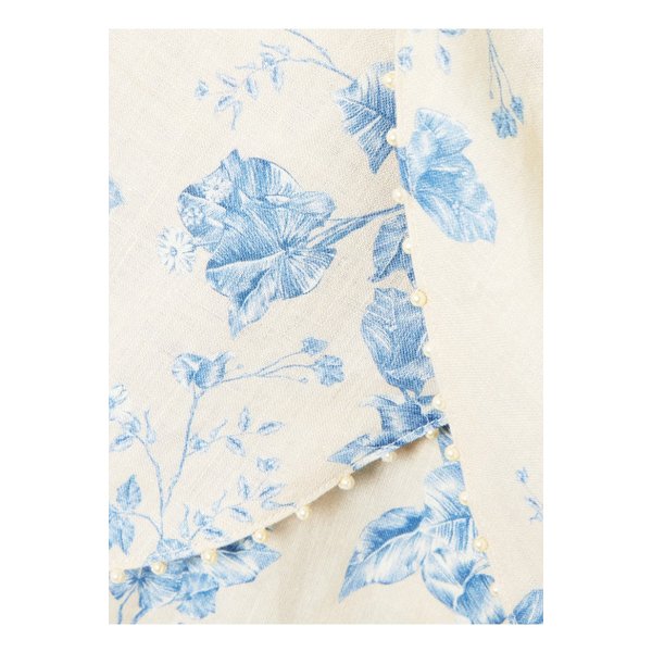 아구스티나 부겐빌리아 인조 진주 장식 플로럴 리넨 파레오 1647597352544758