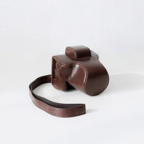 캐논 Canon EOS M5 / M50 카메라 케이스 가방 파우치 넥스트랩 초코