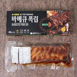 인정푸드 [바로배송][케이쿡] 숯불구이향 바베큐 폭립 400g X 6팩