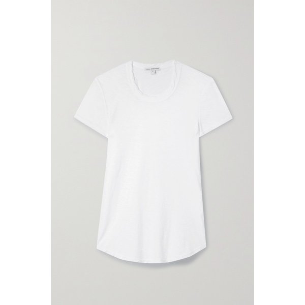 슬럽 코튼 저지 티셔츠 화이트 15546005222154955