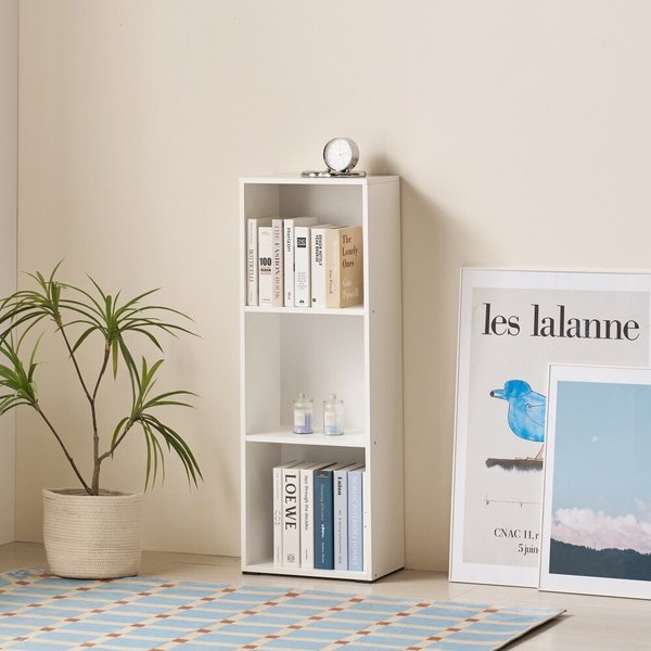 집이 넓어보이는 인테리어 슬림 책장 3단 40cm P0000CFX (착불)