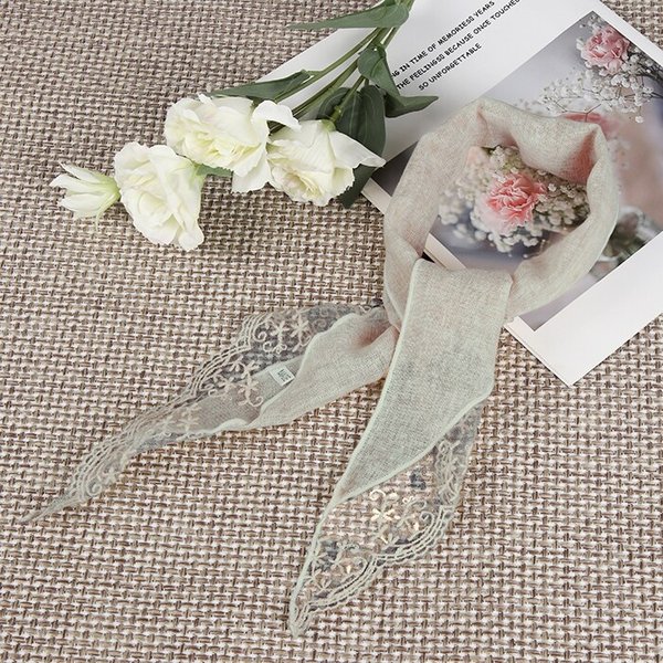 [올리비에스클로젯] 로맨틱 레이스 린넨 스카프_O2505AC007B