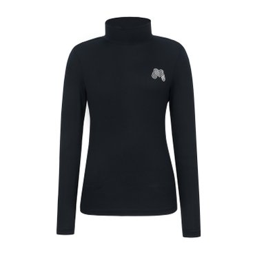 MARTINE GOLF [정상가 138000원]에센셜 여성 하이넥 티셔츠 블랙 (QW0EKS25239)