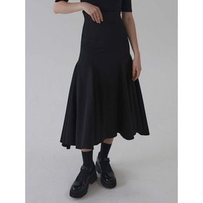 Fyona Wool High Waist Mermaid Skirt [Black]