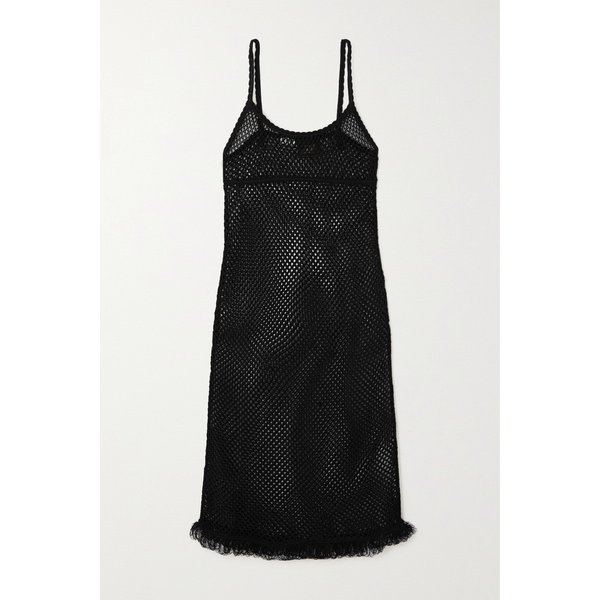 파울라 이비자 프린지 오픈 니트 드레스 블랙 1647597306717147