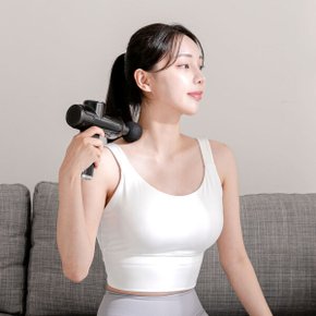 마사지건 무선 진동 안마기 휴대용 4종 헤드 마사지기 DR-2201 (블랙)