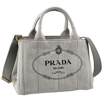  PRADA (프라다) 토트 백 데님 카나파 CANAPA 캔버스 토트 2WAY 핸드백 2WAY 핸드백