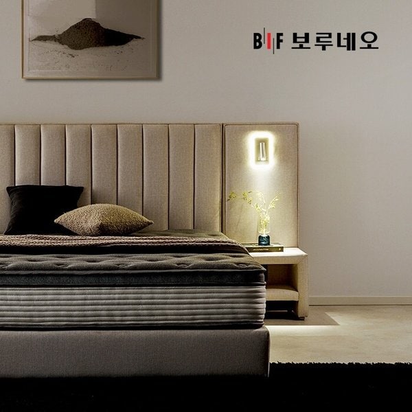 BIF보루네오 디에르 슈드 퀸킹침대프레임+LED협탁