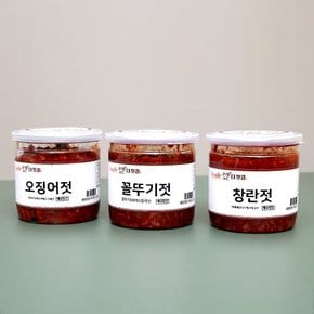 HACCP 인증 젓갈 3종세트(오징어젓400g+꼴뚜기젓400g+창난젓400g)