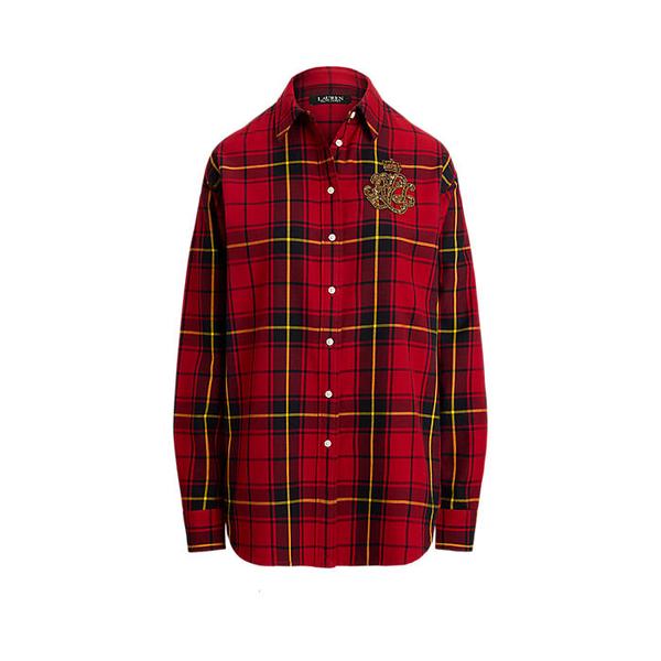 릴렉스핏 비즈 로고 플래드 셔츠(WMLRSHTS6820520001)