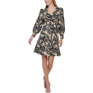 이스퀘어 3999977 Calvin Klein Petites Womens Floral Short Mini Dress