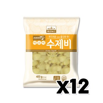  칠갑농산 쫄깃수제비 사리 간편조리 400g x 12개