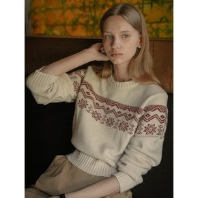 Nordic ireland cashmere blended knit_Light beige