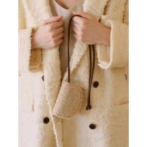 Mini Saddle card wallet Fluffy Beige