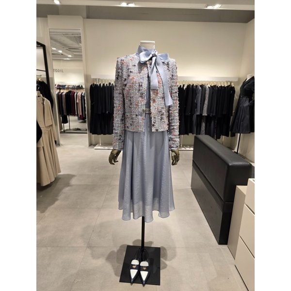 [파주점] 세트 트위드 자켓 + 하이넥 쉬폰 원피스 JS2B0JK311,JS2B0OP921