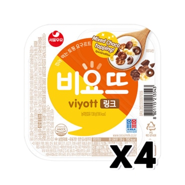  비요뜨 링크 꺾어먹는요거트 138g x 4개