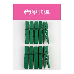 유니아트 1200 나무집게 (대) (초록)