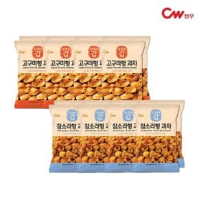 청우 고구마형 과자 120g x 8봉 + 참소라형 과자 120g x 8봉 세트 / 옛...