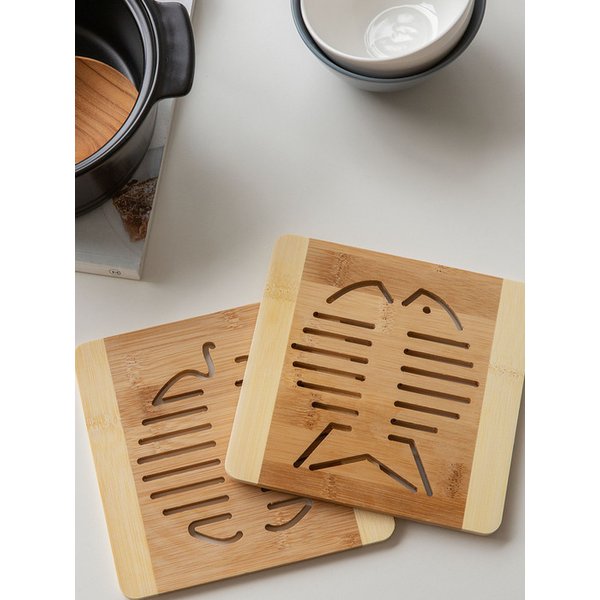 우드 사과 물고기 냄비받침대