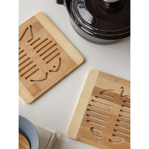 우드 사과 물고기 냄비받침대